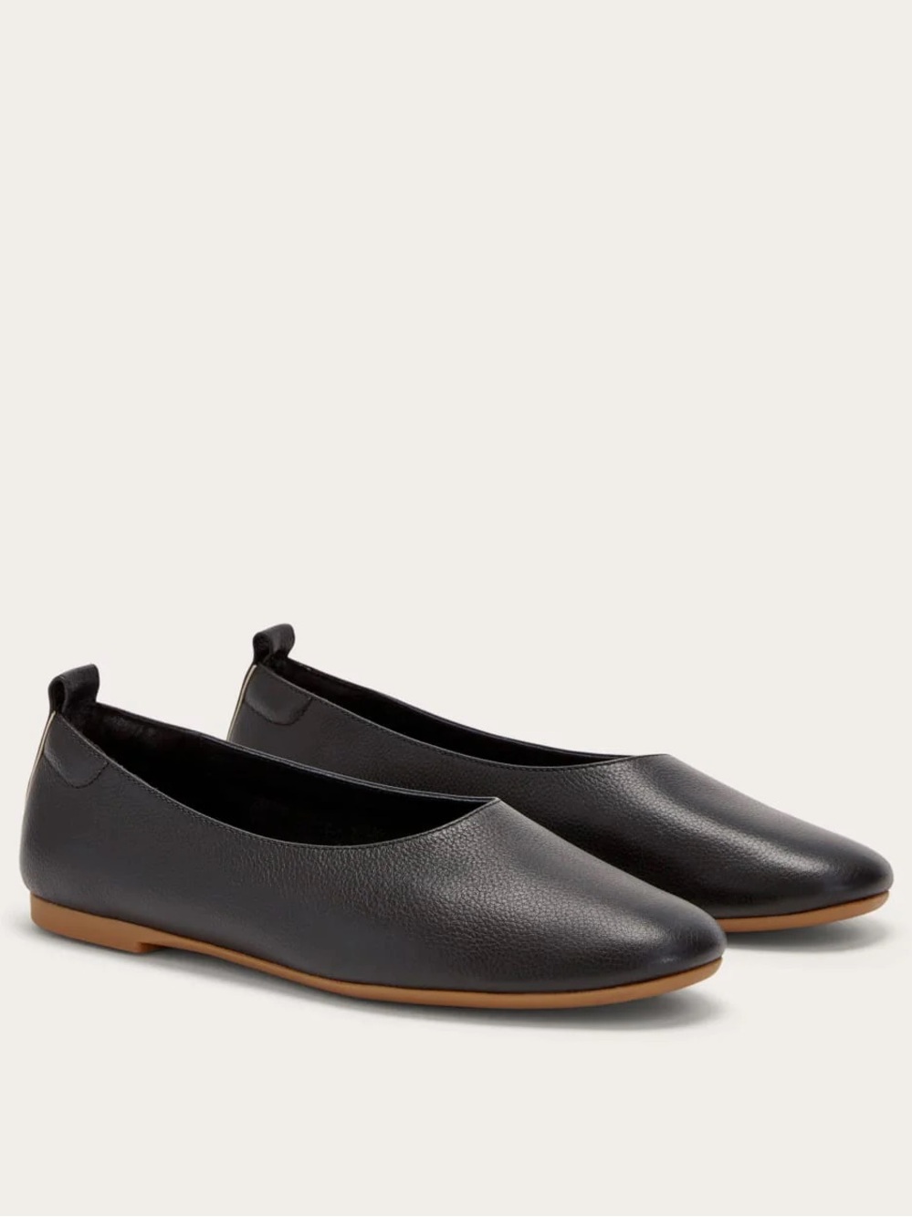 Everlane Day Glove Flat Black Leather Ballet Slip On Size 11 NWOB Chic